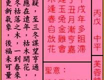 <h3>关帝灵签第25签：中平芙蓉镜下及第