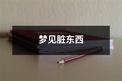 梦见脏东西