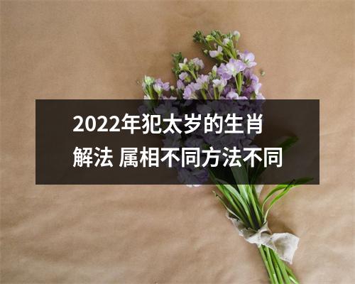 2025年犯太岁的生肖解法属相不同方法不同