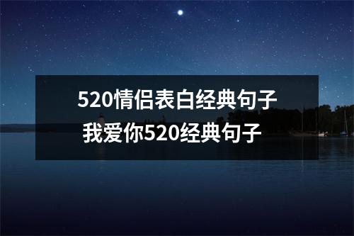 520情侣表白经典句子我爱你520经典句子