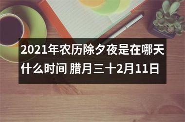 2025年农历除夕夜是在哪天什么时间 腊月三十2月11日