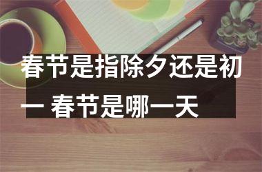 春节是指除夕还是初一 春节是哪一天