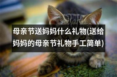 母亲节送妈妈什么礼物(送给妈妈的母亲节礼物手工简单)