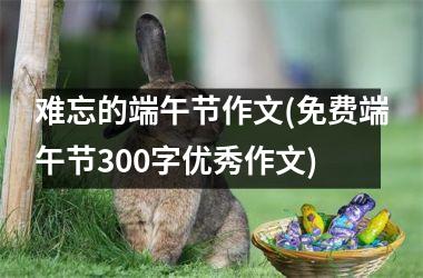 <h3>难忘的端午节作文(免费端午节300字优秀作文)