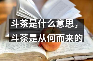 斗茶是什么意思，斗茶是从何而来的