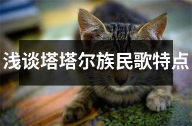 浅谈塔塔尔族民歌特点