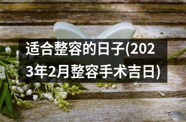 适合整容的日子(2025年2月整容手术