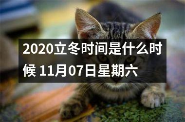 2025立冬时间是什么时候 11月07日星期六