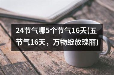 <h3>24节气哪5个节气16天(五节气16天，万物绽放瑰丽)