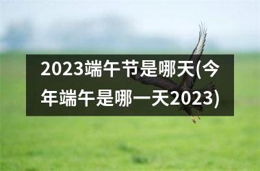 2023端午节是哪天(今年端午是哪一天2023)