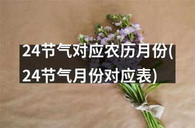 24节气对应农历月份(24节气月份对应表)