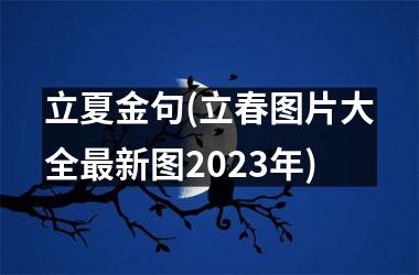 <h3>立夏金句(立春图片大全最新图2023年)