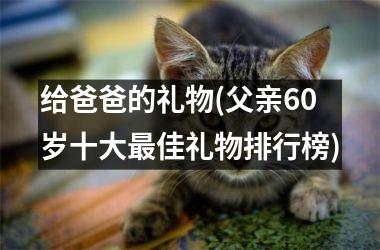 <h3>给爸爸的礼物(父亲60岁十大最佳礼物排行榜)