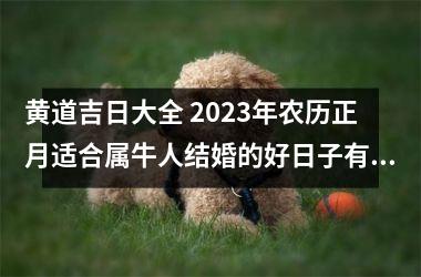 黄道吉日大全 2025年农历正月适合属牛人结婚的好日子有哪些