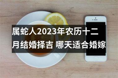 属蛇人2025年农历十二月结婚择吉 哪天适合婚嫁