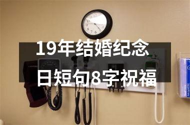 19年结婚纪念日短句8字祝福