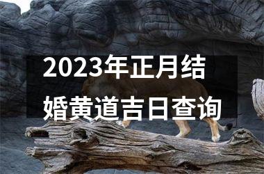 <h3>2023年正月结婚黄道吉日查询