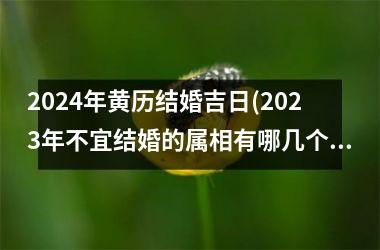 <h3>2024年黄历结婚吉日(2025年不宜结婚的属相有哪几个)