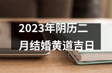 <h3>2023年阴历二月结婚黄道吉日