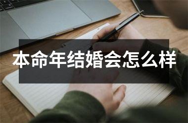 本命年结婚会怎么样