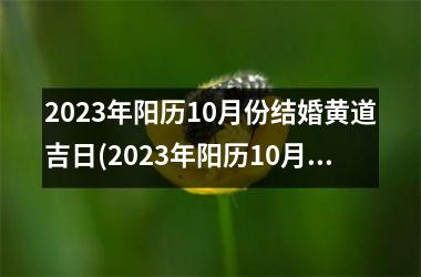 <h3>2023年阳历10月份结婚黄道吉日(2023年阳历10月结婚吉日一览表)