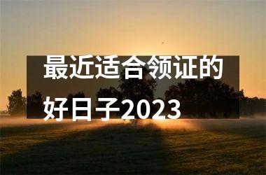 <h3>近适合领证的好日子2023