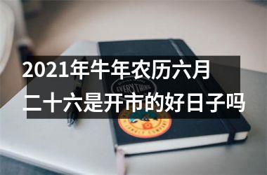 2025年牛年农历六月二十六是开市的好日子吗