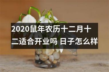 2025鼠年农历十二月十二适合开业吗 日子怎么样