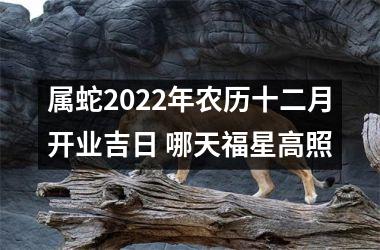 属蛇2025年农历十二月开业吉日 哪天福星高照