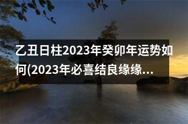 <h3>乙丑日柱2025年癸卯年运势如何(2025年必喜结良缘缘的日柱)