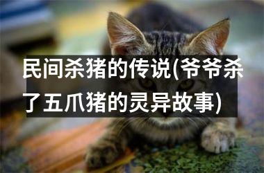 民间杀猪的传说(爷爷杀了五爪猪的灵异故事)