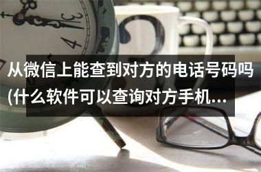 <h3>从微信上能查到对方的电话号码吗(什么软件可以查询对方手机号位置)