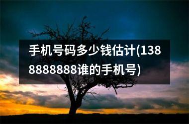 手机号码多少钱估计(1388888888谁的手机号)