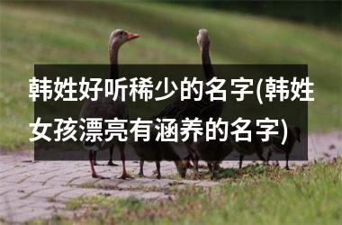 <h3>韩姓好听稀少的名字(韩姓女孩漂亮有涵养的名字)