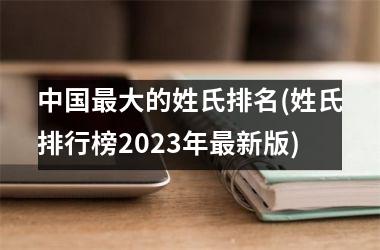 <h3>最大的姓氏排名(姓氏排行榜2025年最新版)