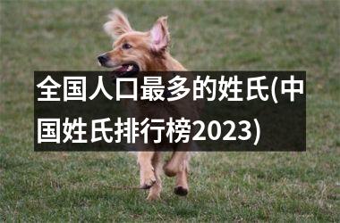 <h3>全国人口最多的姓氏(姓氏排行榜2025)