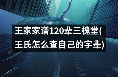 王家家谱120辈三槐堂(王氏怎么查自己的字辈)