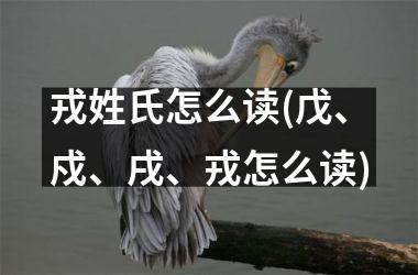 戎姓氏怎么读(戊、戍、戌、戎怎么读)