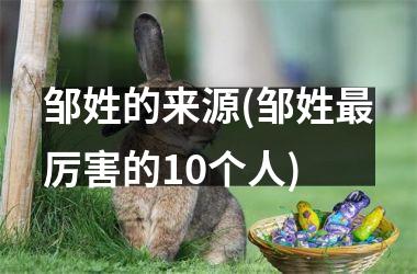 <h3>邹姓的来源(邹姓最厉害的10个人)