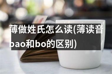 <h3>薄做姓氏怎么读(薄读音bao和bo的区别)