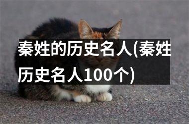 <h3>秦姓的历史名人(秦姓历史名人100个)