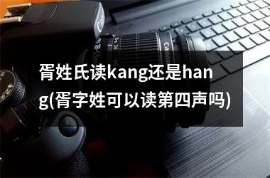 胥姓氏读kang还是hang(胥字姓可以读第四声吗)