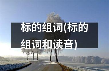 标的组词(标的组词和读音)