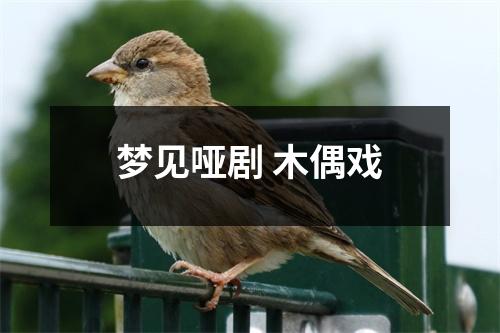 梦见哑剧木偶戏