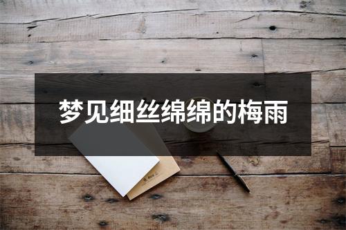 <h3>梦见细丝绵绵的梅雨