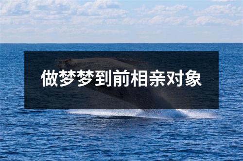 <h3>做梦梦到前相亲对象