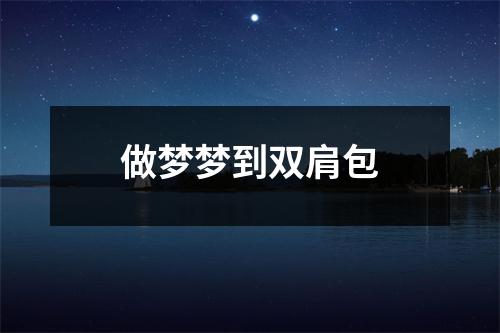 <h3>做梦梦到双肩包