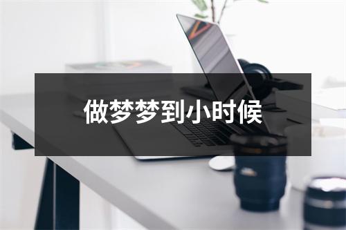 <h3>做梦梦到小时候