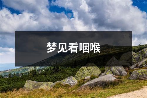 <h3>梦见看咽喉