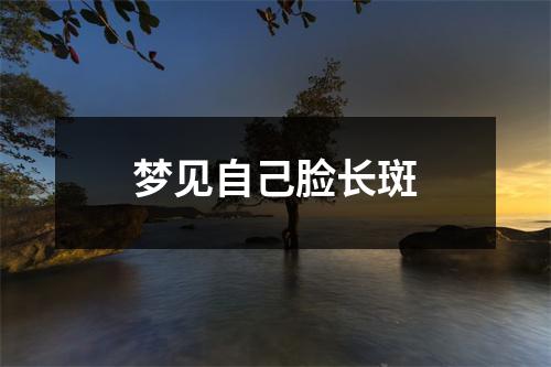 梦见自己脸长斑